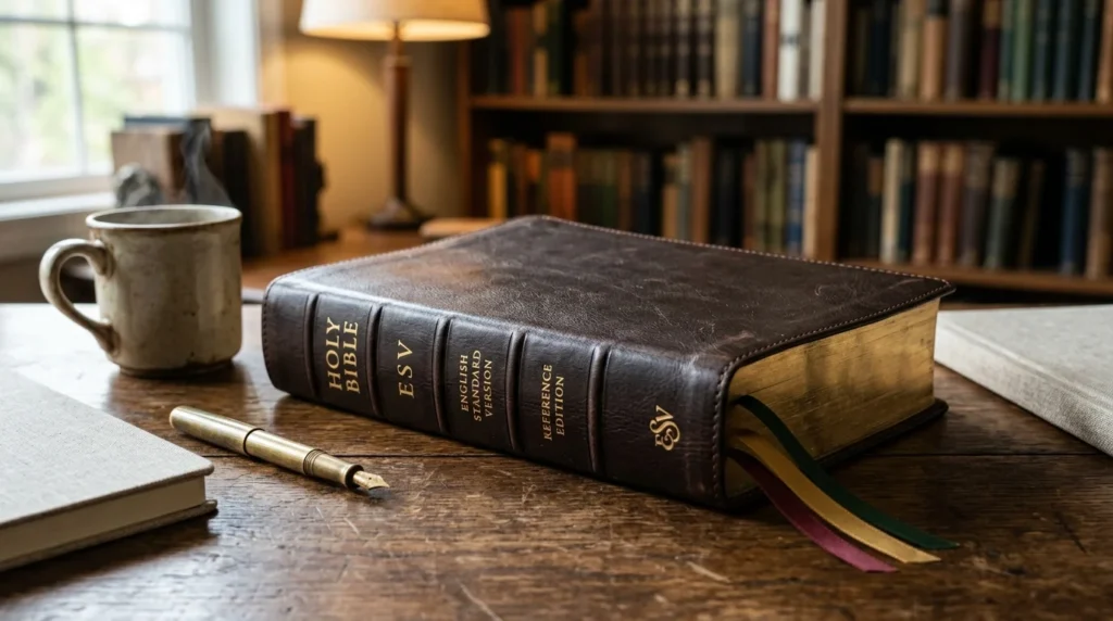 ESV leather Bible