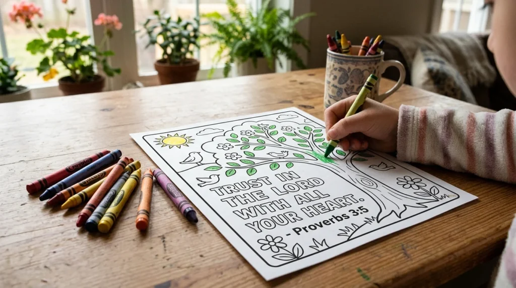 easy bible verse coloring pages