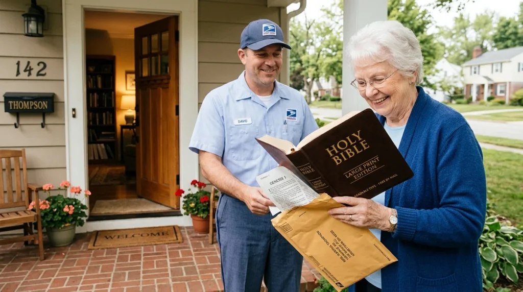 free large print bible by mail