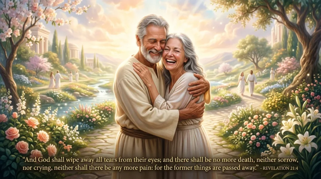 husband and wife reunited in heaven bible verse