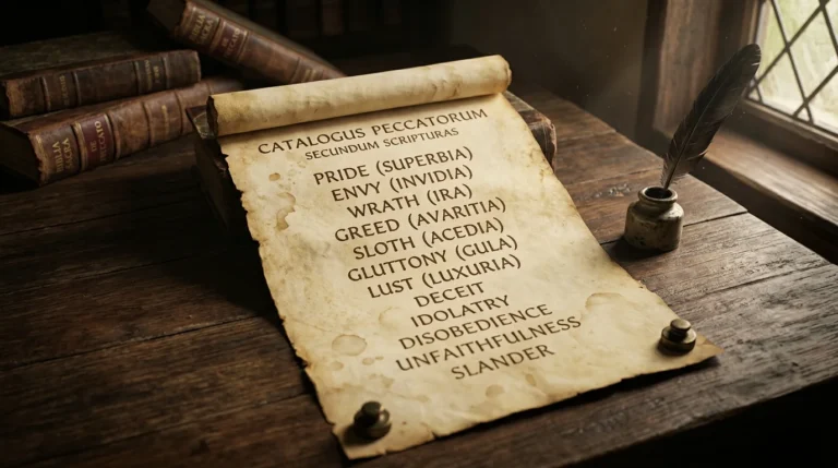 list of sins in the bible