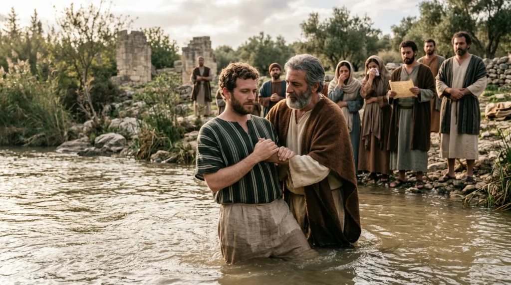 who was baptized twice in the bible